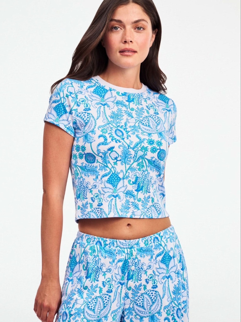 Roller Rabbit Amanda Baby Tee in Blue Pima Cotton Size Med NWT